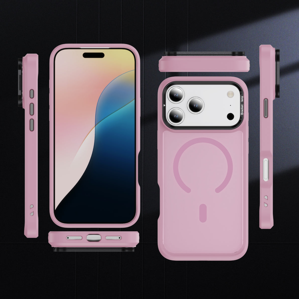 For Iphone 18 Pro Max Case with Camera Stand Magnetic Slim Translucent Matte Phone Case for iPhone 17 Pro Max
