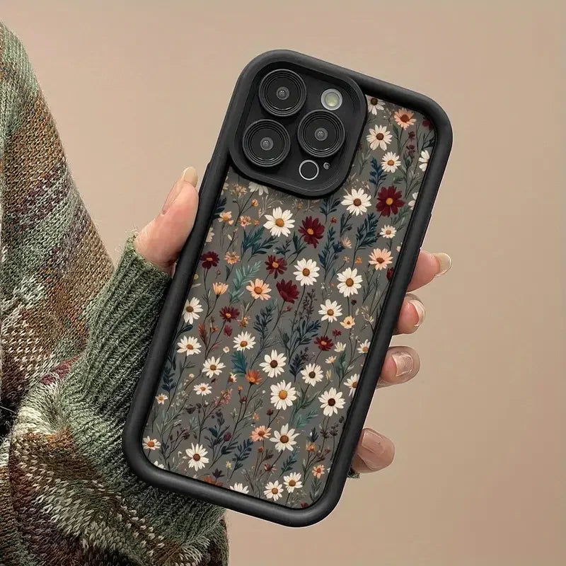 2025 Customized Cream Wave Style TPU Mobile Phone Case for iPhone 17/16/15 Fine Hole & Ins Style Plus Model Phone Accessories