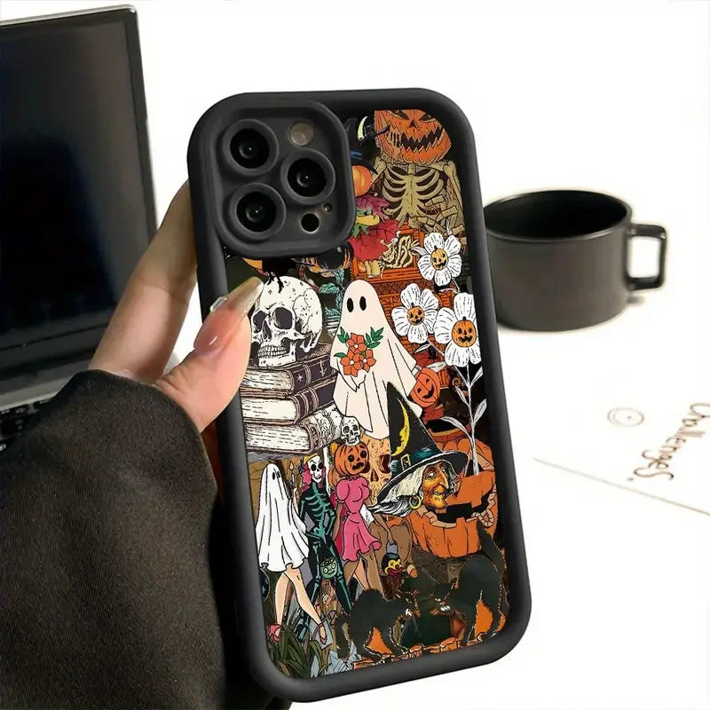 Minimalist Purple UV Painted Cartoon Character Design Magnetic Frosted TPU Shockproof Waterproof Mobile Phone Case for iPhone 17