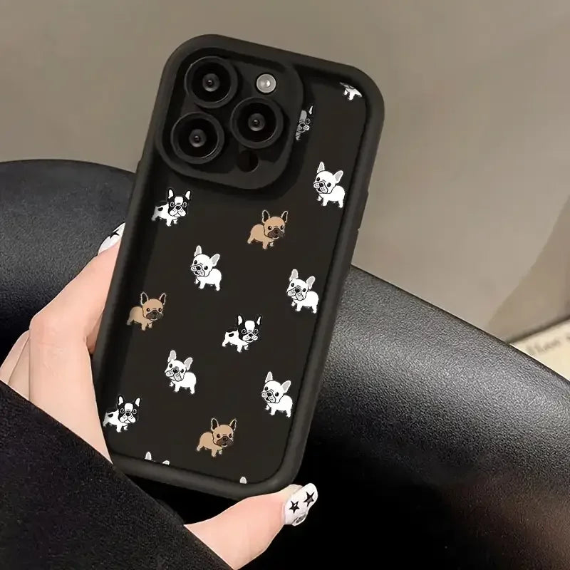 Customized 2025 New TPU Phone Case for iPhone 17/16/15/XR Pro Max... Matte Perforated Shock Resistant Cartoon Pattern Accessory