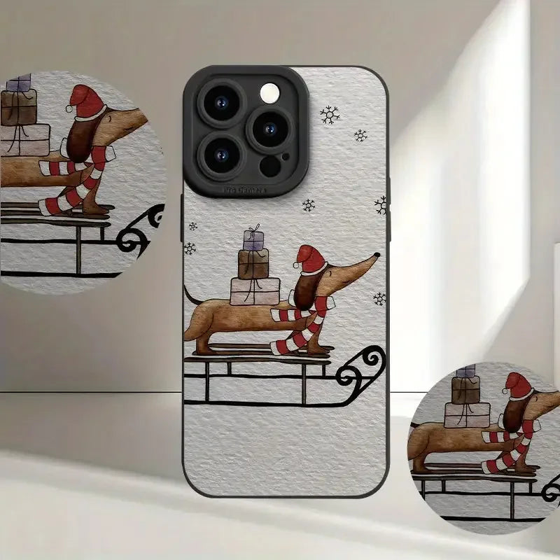 Customized 2025 New TPU Phone Case for iPhone 17/16/15/XR Pro Max... Matte Perforated Shock Resistant Cartoon Pattern Accessory