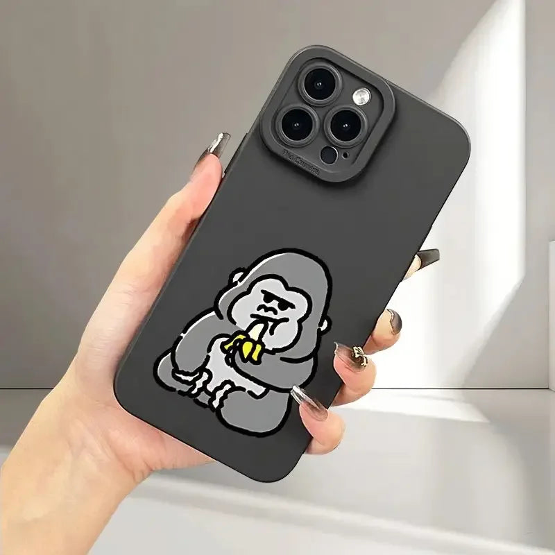 Customized 2025 New TPU Phone Case for iPhone 17/16/15/XR Pro Max... Matte Perforated Shock Resistant Cartoon Pattern Accessory
