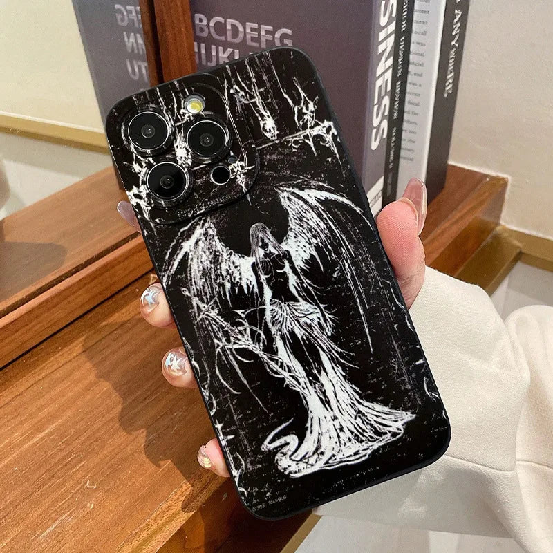 2025 Customizable Cartoon Pattern TPU Soft Silicone Mobile Phone Case for iPhone 17/16/15 Pro Max Fine Hole Matte Ins Covers